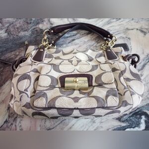 ❌❌SOLD❌❌Coach Kristin Signature Brown/Khaki Shoulder Bag